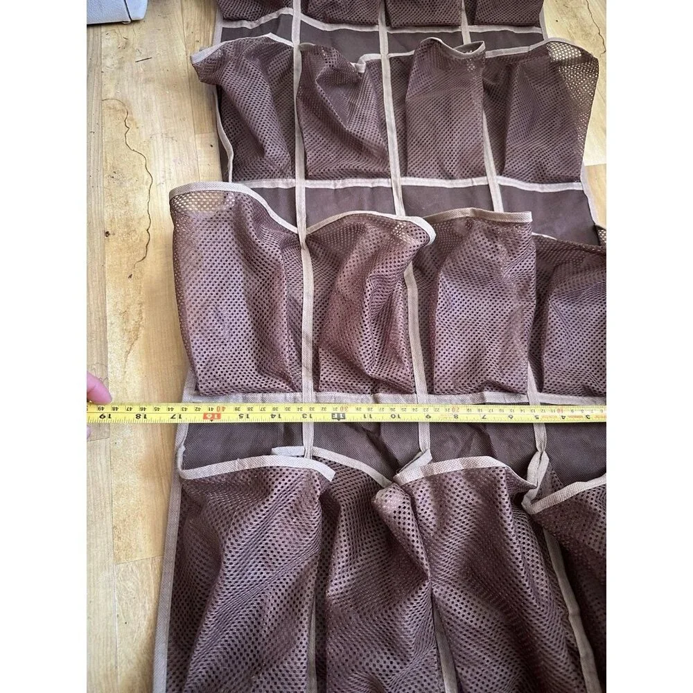 24 piece brown hanging shoe rack